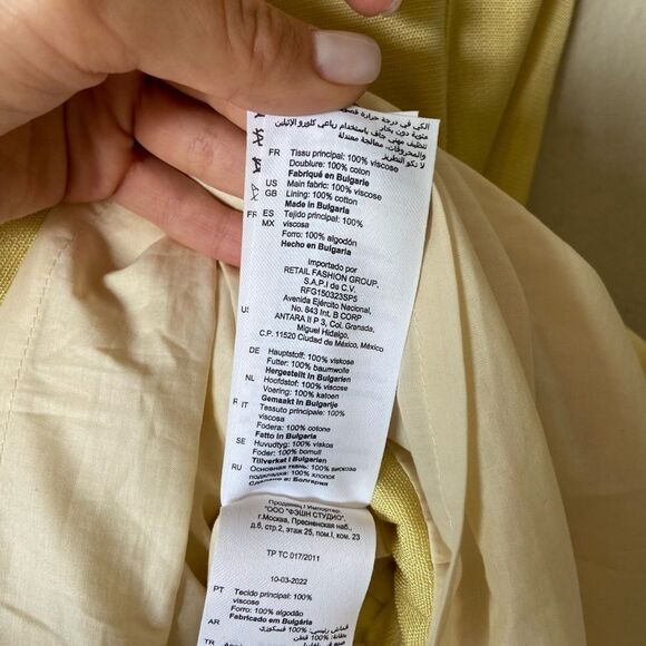 NWT Sandro Jaun Citron Mini Yellow Dress Size XS - Picture 12 of 15